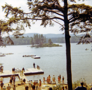 Moss Lake Camp for Girls  - War Canoe Race: Blue Team, Grey Team